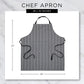 Chic Checkered Kitchen Apron