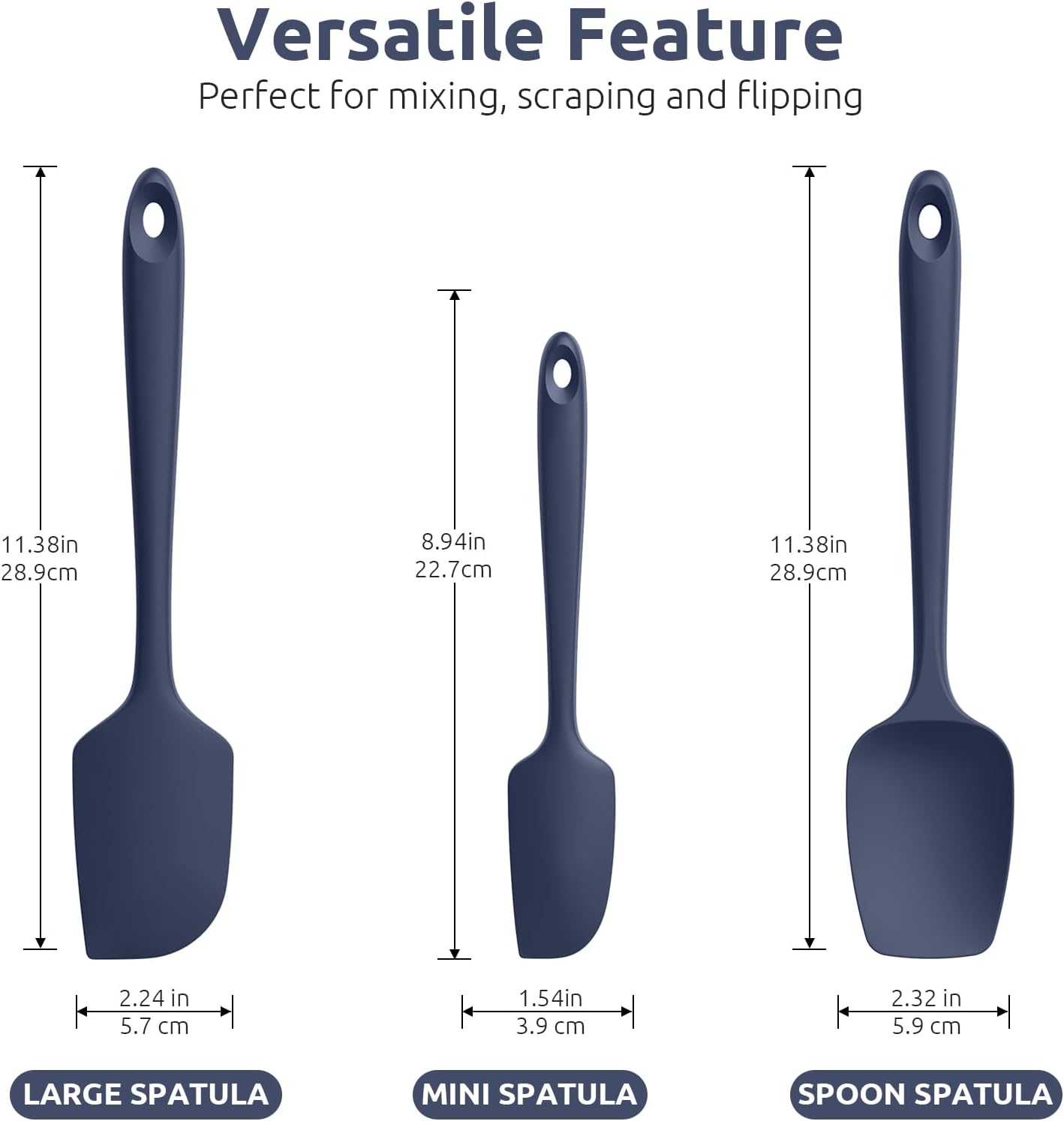 Midnight Blue Kitchen Spatula Set